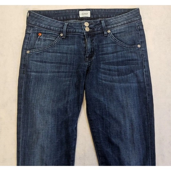 Hudson Jeans Womens 27 Crop Baby Beth Boot Cut Stretch Whisker Low Rise Vtg Y2K - Picture 2 of 10
